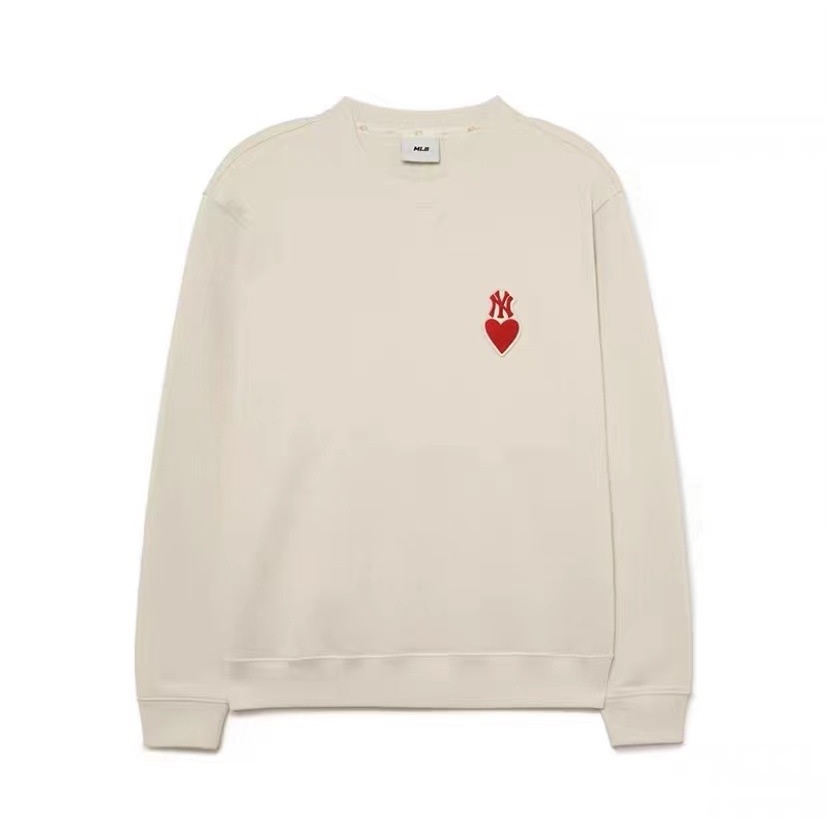 Áo Sweater Dáng Rộng Thêu Hình Trái Tim Phong Cách Hàn Quốc Thời Trang Mùa Thu 2023 Mlb