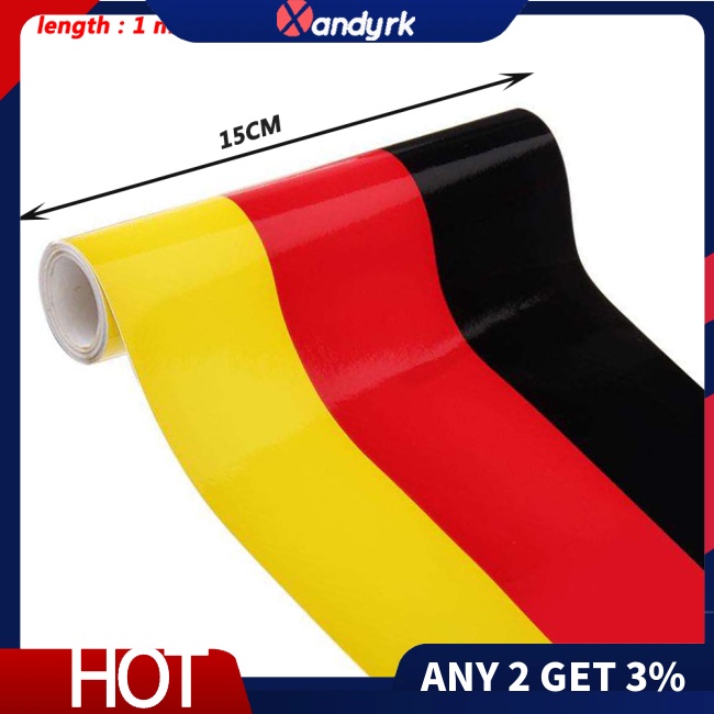 Xa Miếng Dán Trang Trí Xe Hơi Họa Tiết Kẻ Sọc 3 Màu Sắc