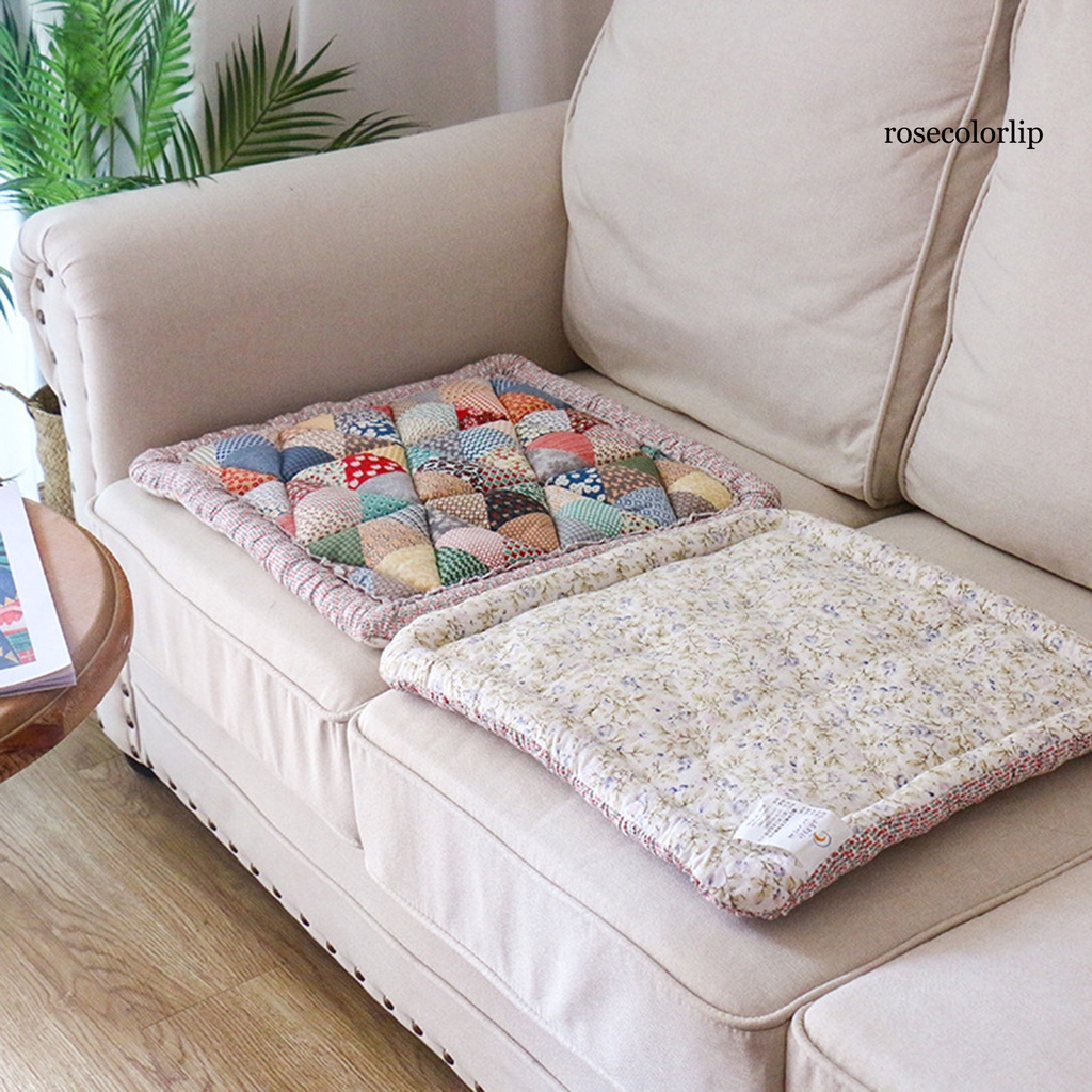 Thảm Trải Sàn Nhà Bằng cotton Chắp Vá Ghép Vải cotton Mềm Chống Trượt In Họa Tiết Hoa Phong Cách bohemian