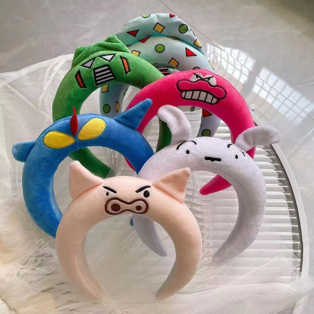 Băng Đô Cài Tóc / Rửa Mặt Họa Tiết shin-chan / Heo samurai Hoạt Hình Nhật Bản Dễ Thương