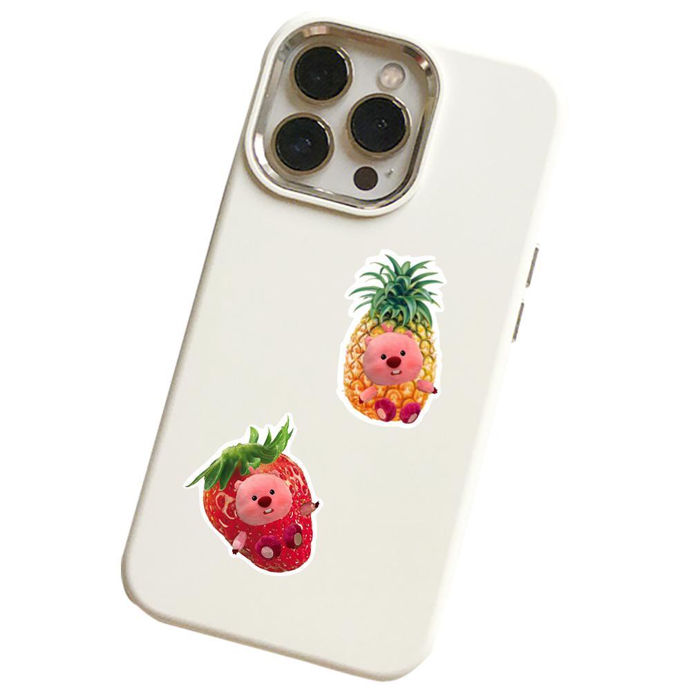 Bộ 50 Miếng Dán Trang Trí laptop ipad Chống Thấm Nước Hình Thức Ăn Vui Nhộn