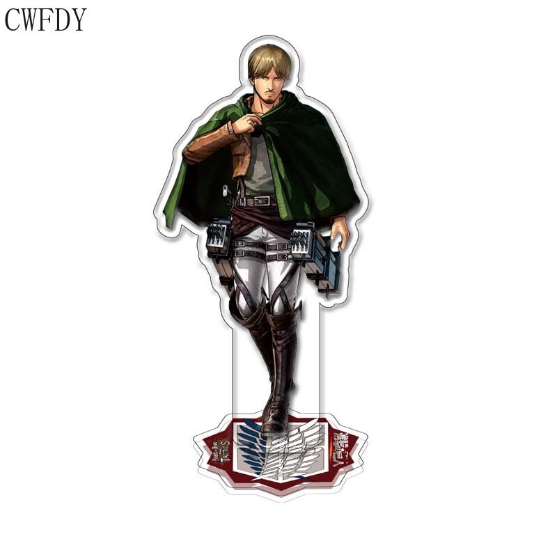 Mô hình Standee Anime Attack on Titan Acrylic Stand Eren Yerger Reiner Braun Figurines decor góc học tập để bàn 15cm