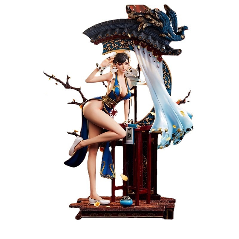 Mô Hình Nhân Vật Game tes chunli Hoạt Hình boxing