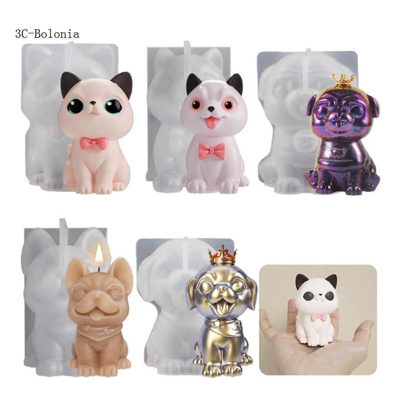 Khuôn Làm Nến Thơm Bằng silicone Hình Chó Mèo