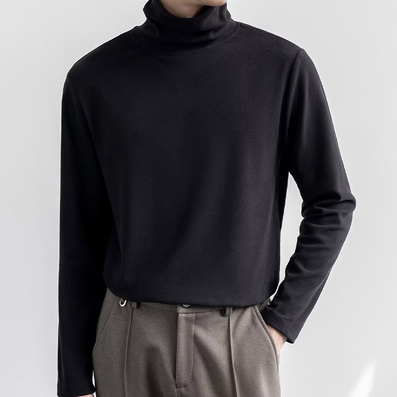 Hanlu Áo Vải Dài Tay Dáng Ôm Đơn Giản Đa Năng Thời Trang Chất Lượng Cao Thân Thiện Với Da Ấm Áp Và Da Chất Lượng Cao Cho Nam