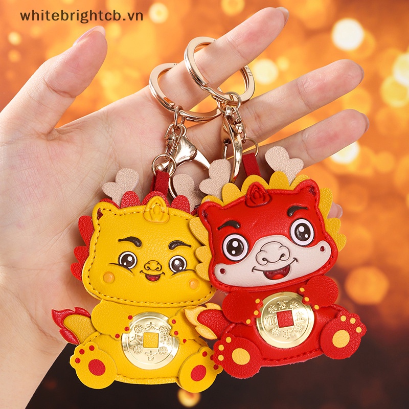 / / Cny Trang Trí 2024 / / Ốp Điện Thoại Da Đựng Tiền Xu May Mắn Hình Rồng Hoạt Hình Trung Hoa Đáng Yêu Bằng Đồng Làm Quà Tặng Xe Hơi