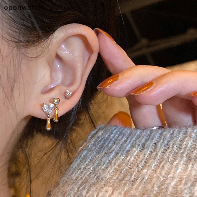 Set 6 Khuyên Tai Tròn Màu Bạc Phong Cách vintage Hàn Quốc Thời Trang Cho Nữ y2k vn