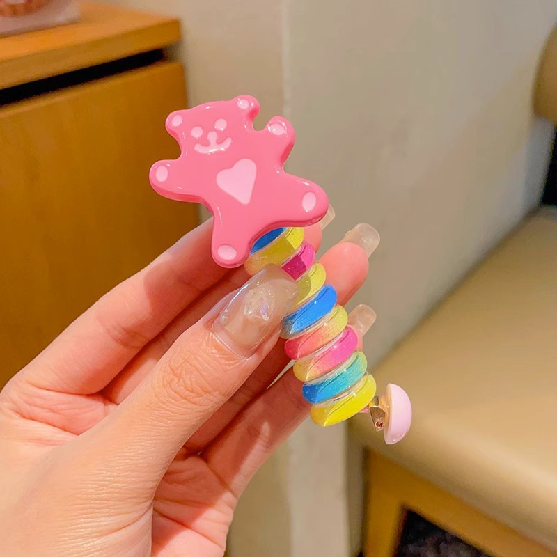 Dây Buộc Tóc Cao Su buộc tóc lò xo Co Giãn Đính Hoa Nhỏ Dễ Thương Cho Nữ Và Trẻ Em