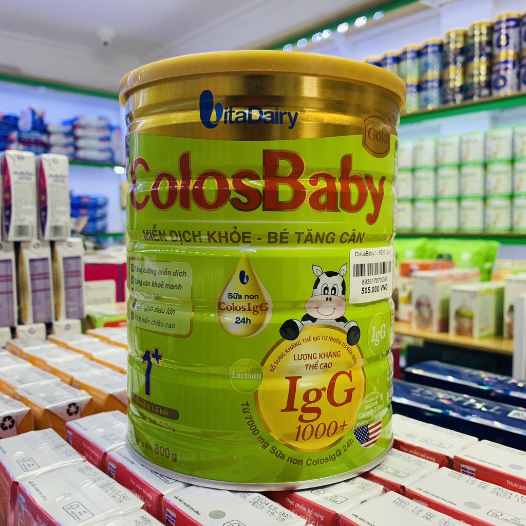 Sữa ColosBaby Gold 1+ 800g  giúp bé phát triển chiều cao, cân nặng, tăng cường miễn dịch
