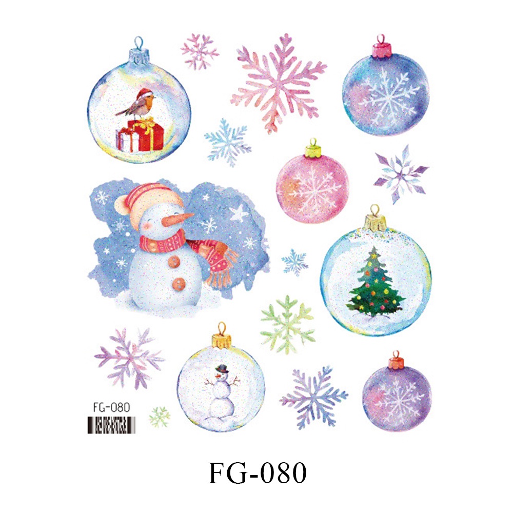 Hình Xăm Dán Giáng Sinh Lấp Lánh Lâu Trôi Họa Tiết Hoạt Hình Dễ Thương Cho Trẻ Em