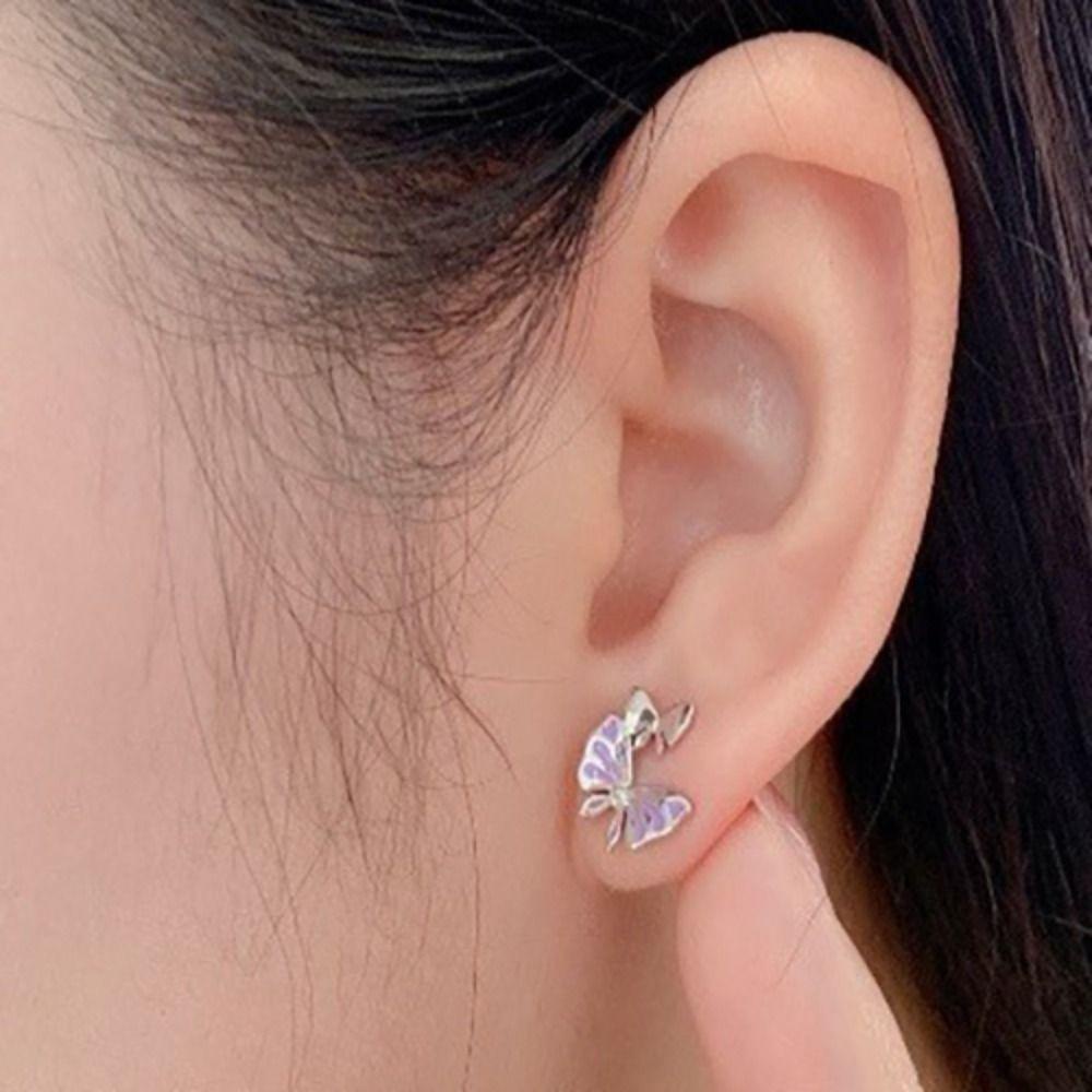 Bliss koakuma kuromi Khuyên Tai Xỏ Hình Trái Tim Nhỏ Xinh Ngọt Ngào Phong Cách gothic Cho Nữ