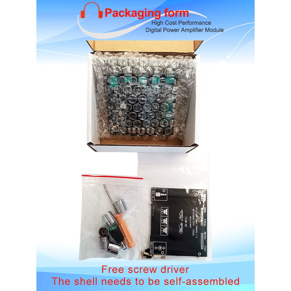 Gaqee Mô Đun Khuếch Đại Âm Thanh Kỹ Thuật Số 2.1 Kênh Siêu Trầm Công Suất Cao Và Thấp