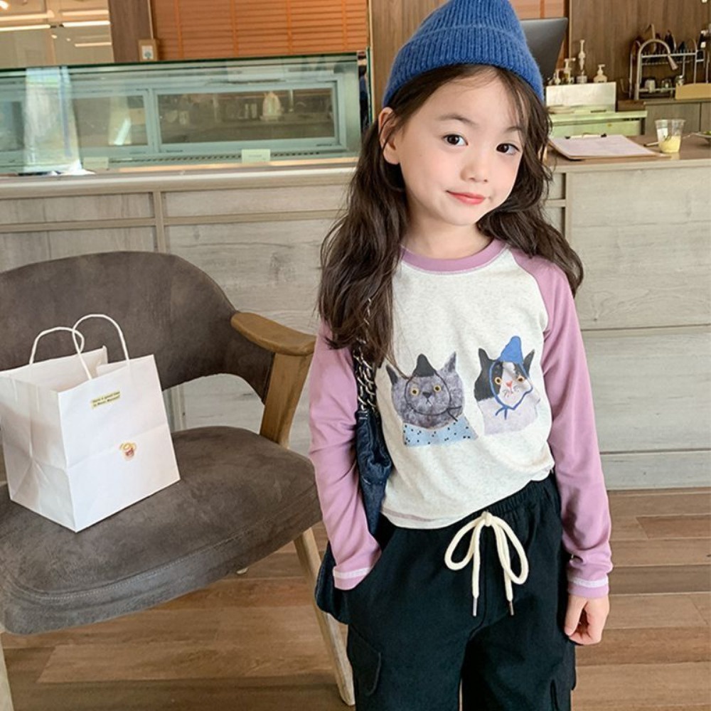 Áo Thun cotton Tay Dài Hở Vai Nhiều Màu Sắc Thời Trang Mùa Xuân Dành Cho Bé Gái