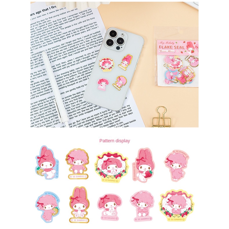 Hoạt Hình Cuộn Sticker Dán Trang Trí album Hình sanrio kuromi melody cinnamoroll