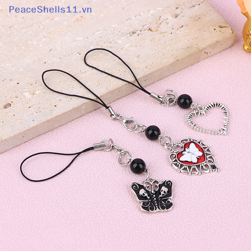 Dây Đeo Điện Thoại y2k Họa Tiết Bướm / Trái Tim Xinh Xắn Dùng Để Trang Trí