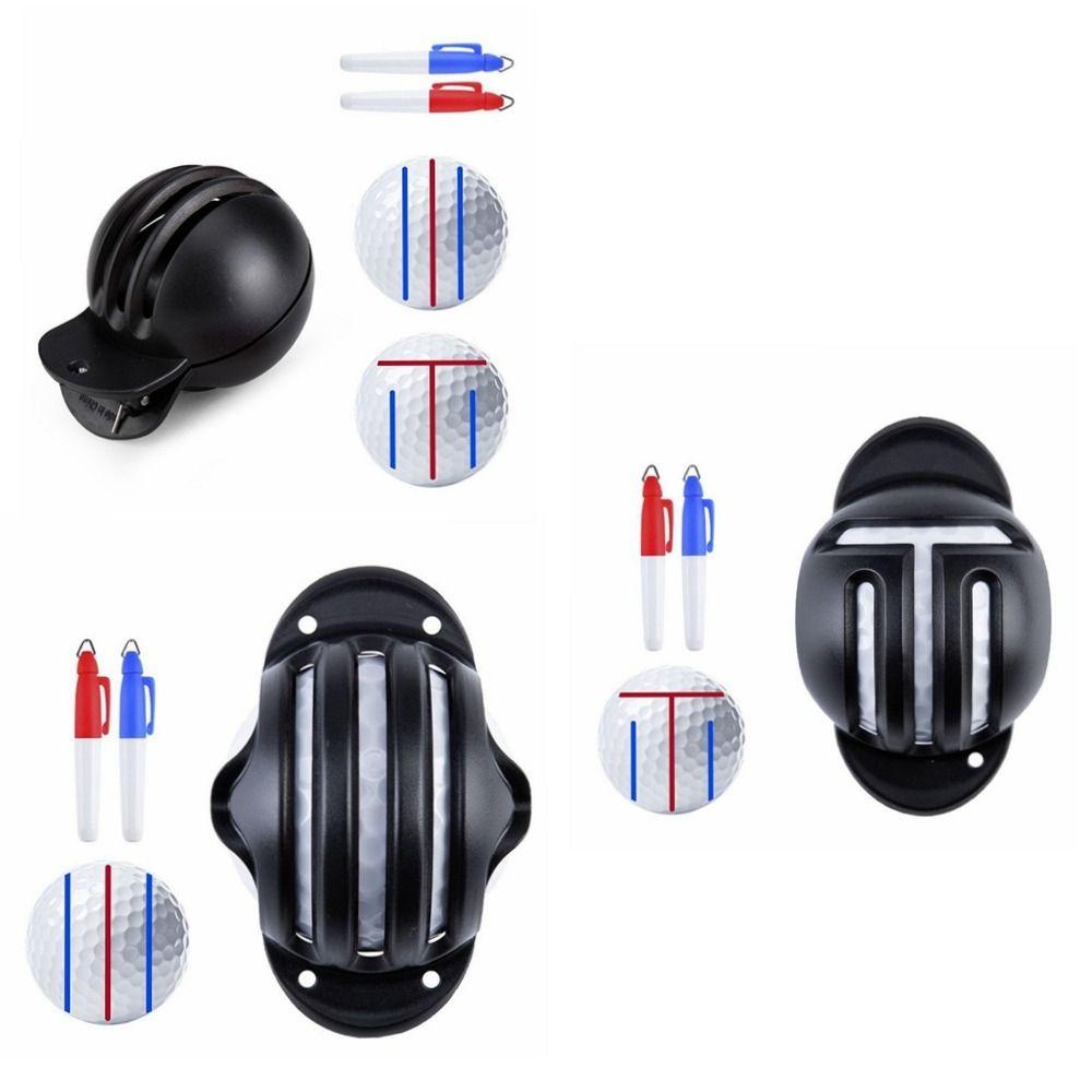 Mmluck 1 Bộ Bút Đánh Dấu Bóng golf Hai Mặt Kèm 2 Bút Đánh Dấu Đường Bóng golf Nhập Khẩu Không Phai Màu