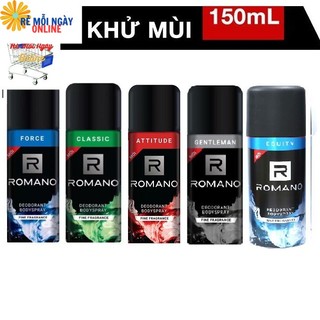 (HOT HOT) Xịt Khử Mùi Toàn Thân Cho Nam Romano 150ml- QUÝ PHÁI, SANG TRỌNG