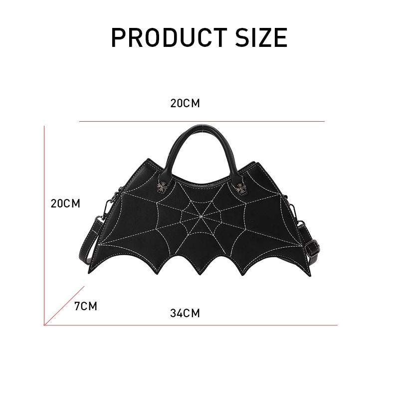 Mlksrh kqes Túi Xách Da pu Hình Dơi Thời Trang Âu Mỹ Vui Nhộn Chống Xóc Cho Nữ Dịp halloween