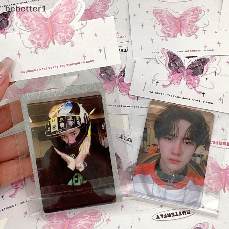 Bebetter1 10 Thẻ Giấy Nghệ Thuật Hình Đầu Bướm diy Dùng Để Trang Trí