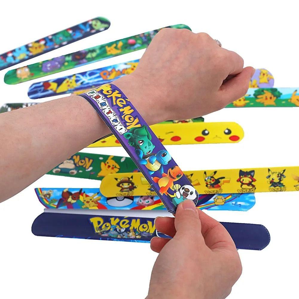 Mluck snap Vòng Đeo Tay Đồ Chơi Hoạt Hình pikachu Vòng Nhẫn Đeo Tay eevee mewtwo Cho Bé Trai Bé Gái