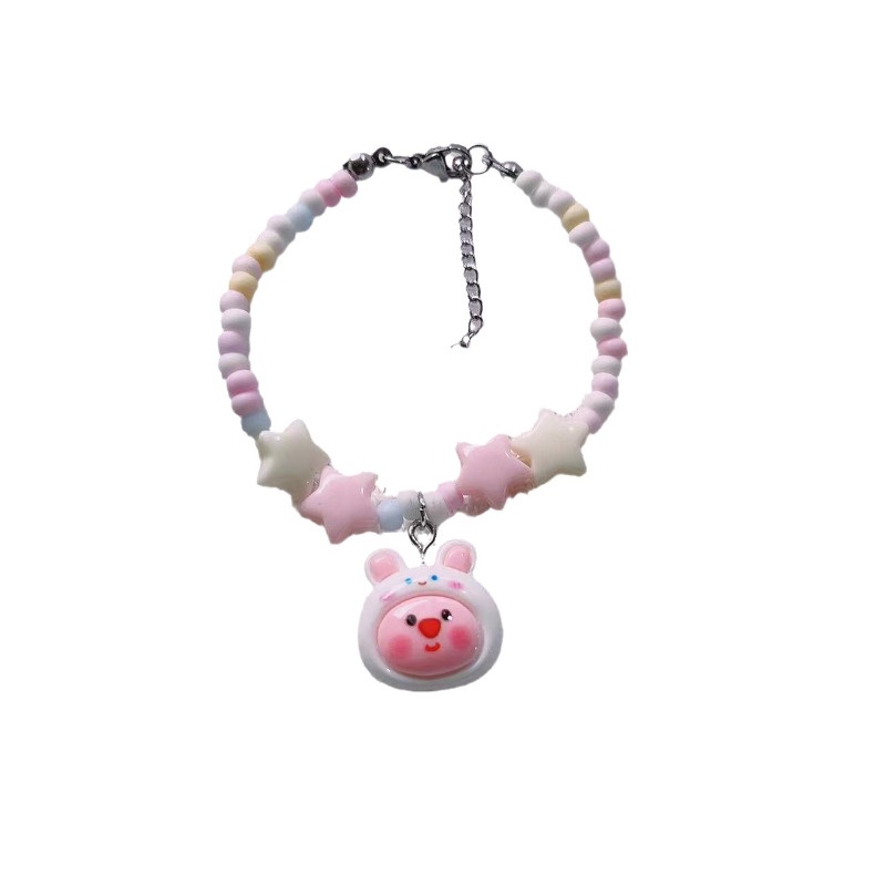 Loopy ruby Vòng Tay Xỏ Hạt Đơn Giản Mặt Ngôi Sao Hoạt Hình Dễ Thương Cho Bạn Gái