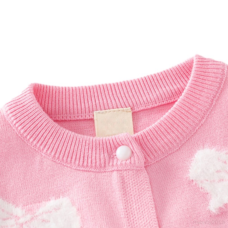 Áo Khoác cardigan Dệt Kim Tay Dài Bằng Vải cotton Thời Trang Mùa Thu Cho Bé Gái