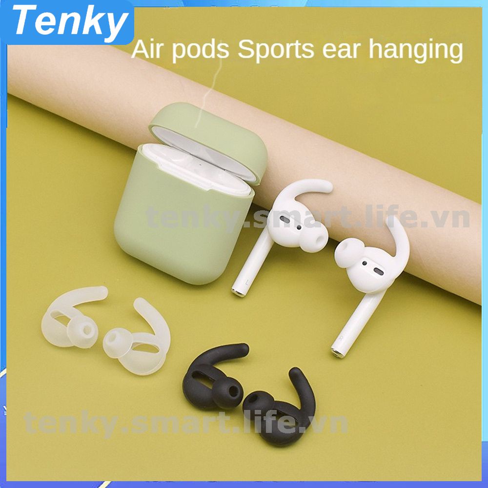 Nút tai cách ly tiếng ồn Bluetooth có thể tùy chỉnh Apple AirPods 2 Tai nghe nhét trong tai bền, vừa vặn an toàn Vỏ bọc tai nghe thể thao không dây cao cấp Bluetooth Tenky không dây bằng silicon