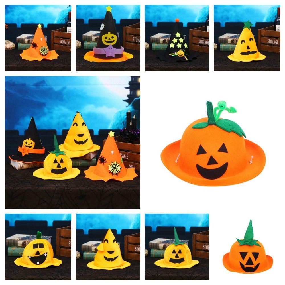 SKJK Mũ Bí Ngô Bằng Vải Không Dệt Hóa Trang halloween Đơn Giản