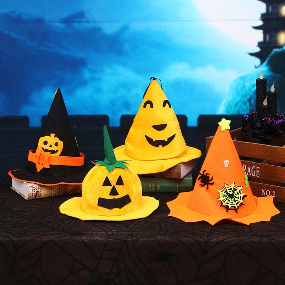 MKEB Mũ Bí Ngô Hóa Trang halloween Bằng Vải Không Dệt Cho Phù Thủy