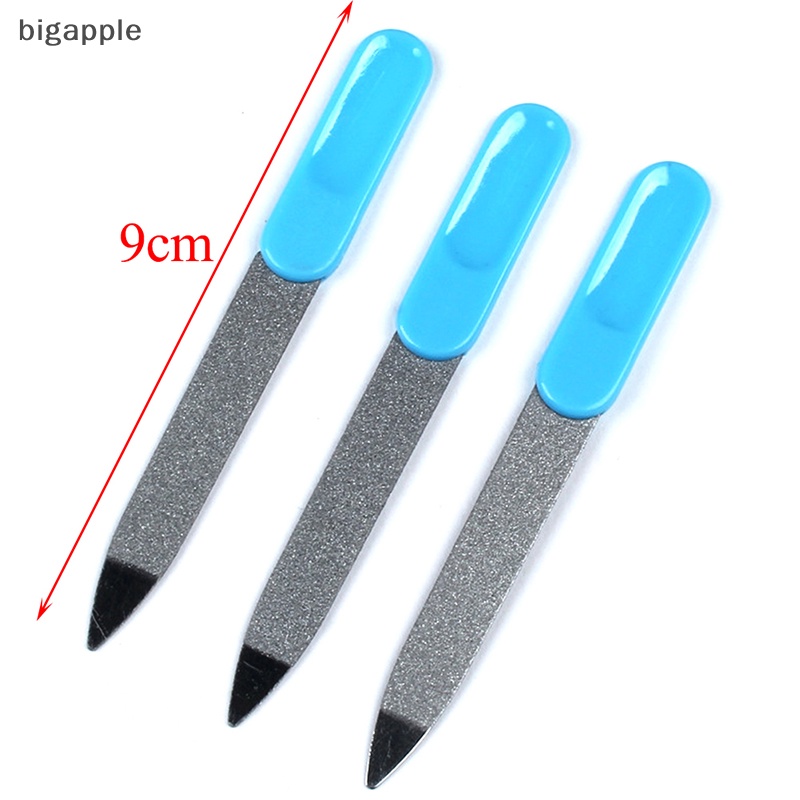 Bigapple Bộ 2 Cây Dũa Móng Tay Bằng Thép Không Gỉ Hai Mặt rdg