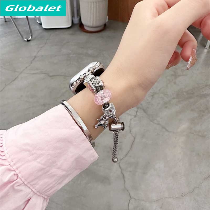 Dây Đeo Đồng Hồ Bằng Kim Loại Mỏng Mùa Hè Dễ Thương Sang Trọng Cho Apple Watch