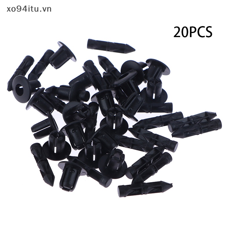 Xoitu Set 20 Kẹp Đinh Tán 6mm Bằng Nhựa Cho Xe Máy vn