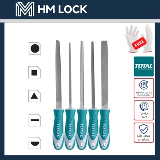 Dũa sắt hình dẹp, bán nguyệt, tròn, tam giác, vuông total - hàng chính hãng - hm lock