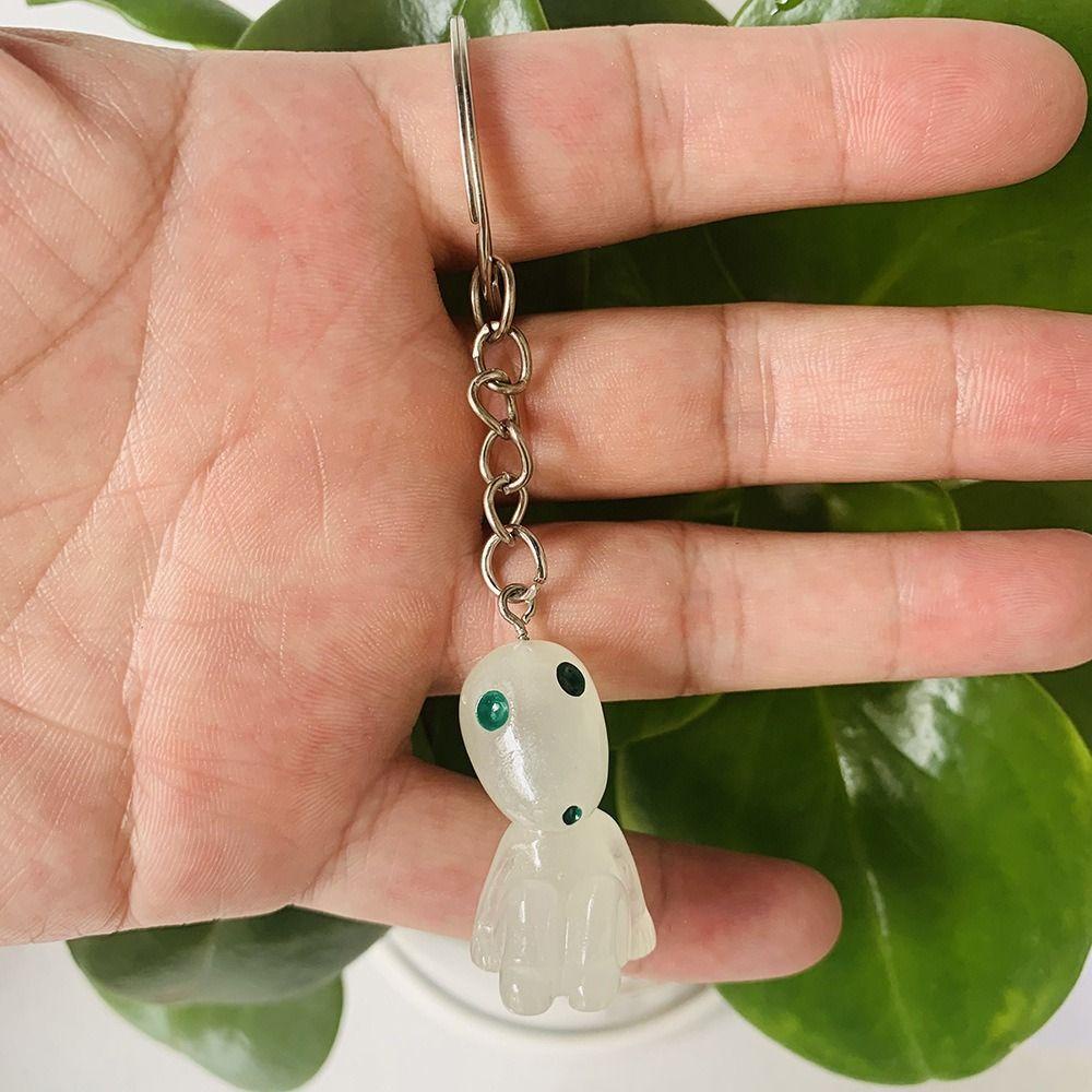 Norman Móc Khóa Hình Người Ngoài Hành Tinh Màu Xanh Lá Dạ Quang mini Bằng Nhựa resin Phát Sáng Trong Tối unisex