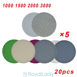 Set 20 đĩa chà nhám 5 inch 1000 1500 / 2000 / 3000 grit