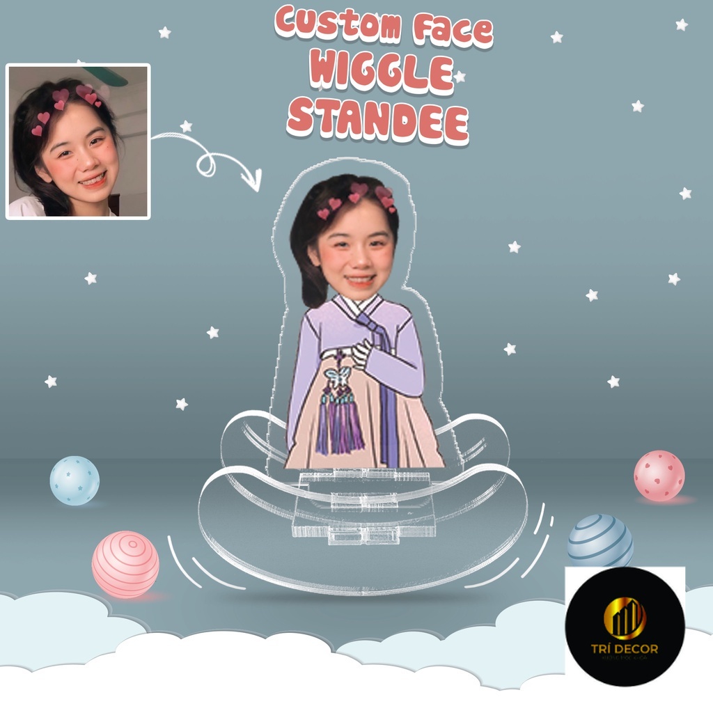 Standee lắc lư lật đật in theo yêu cầu Chibi Cute Hoạt Hình Phim Ảnh Aesthetic Quà Tặng Cho Cặp Đôi Bạn Bè Gia Đình