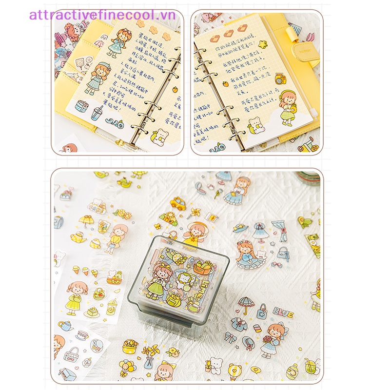 Acvn Set 50 Miếng Dán anime pet Chống Thấm Nước Không Cắt Hình Dễ Thương Cho Học Sinh Và Bé Gái