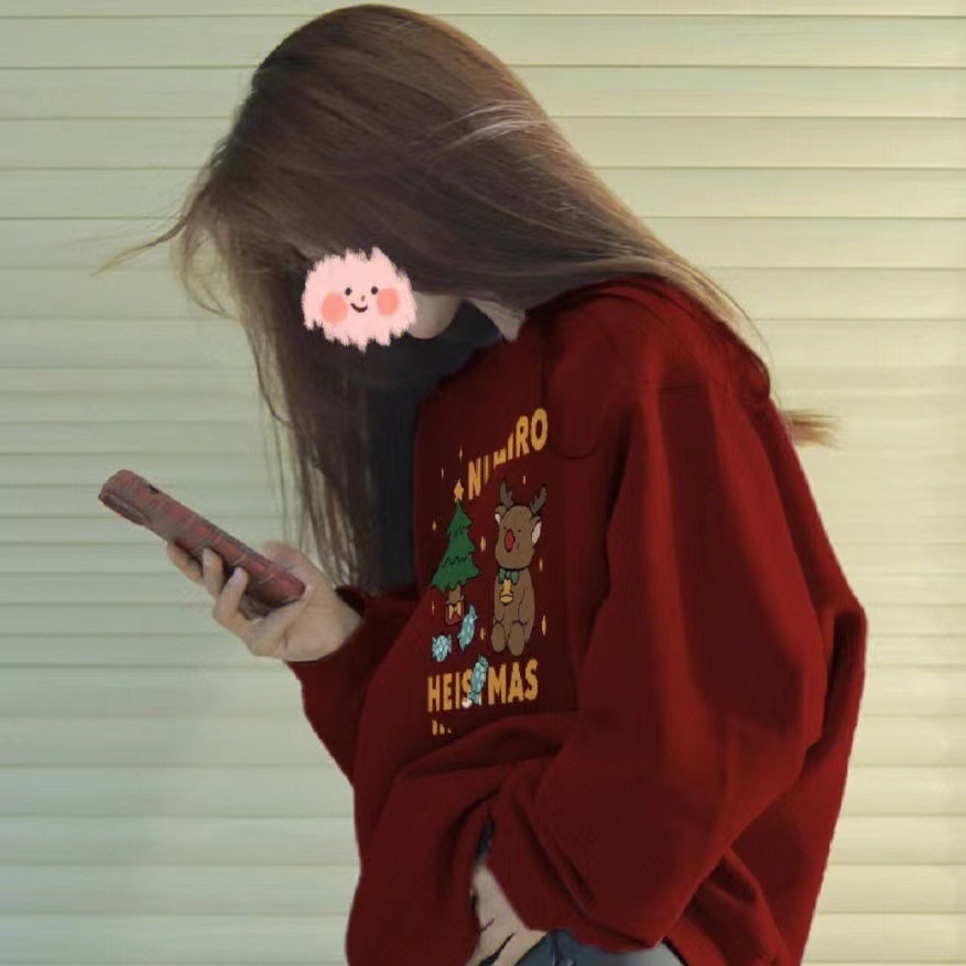 Áo sweater Vải Nhung Dày Tay Dài Cổ Tròn In Hoạt Hình Heo Giáng Sinh Dễ Thương Thời Trang Cho Nam Và Nữ 2023 3xl