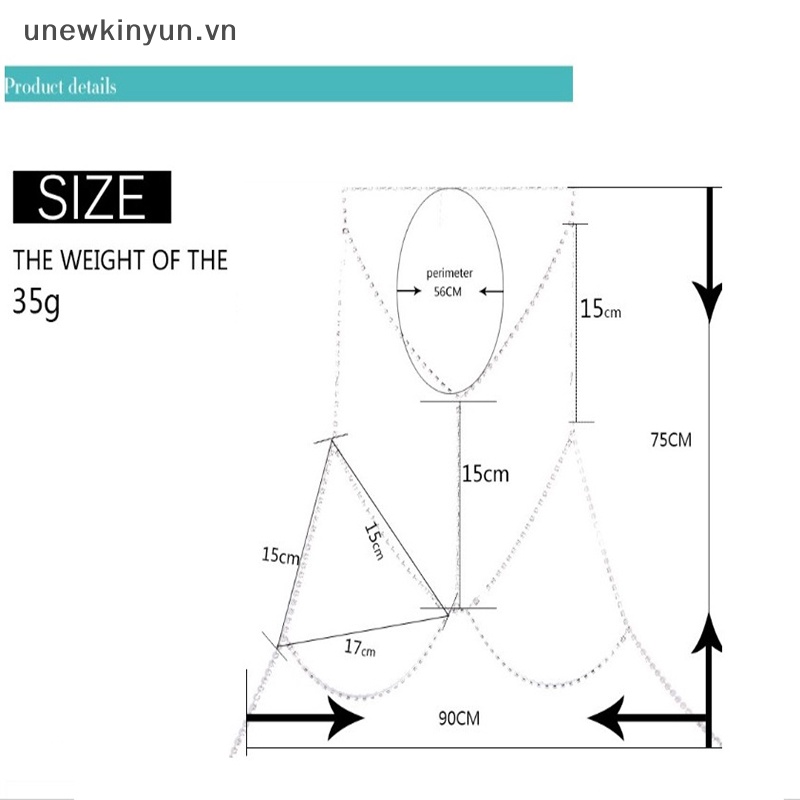 Uu Mới bikini Mắt Xích Đính Đá Pha Lê Sành Điệu vn