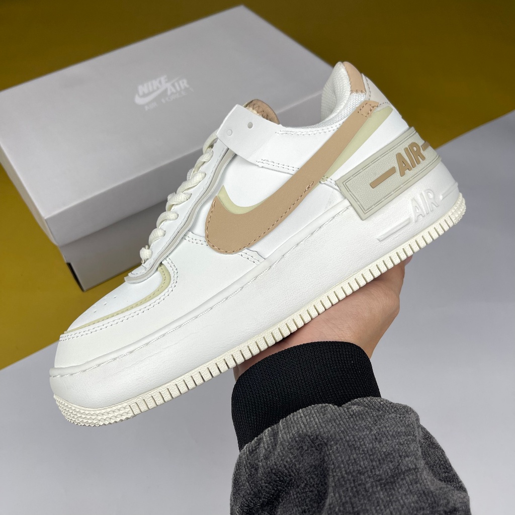 Giày AF1 Shadow Sail Fossil Pink. AF1 Shadow Trắng Móc Cam  Than.Shoes