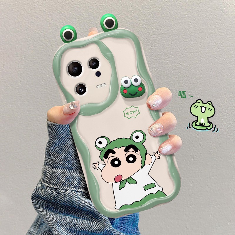 Ốp lưng dùng cho Iphone Cạnh sóng hình Shin Ếch S06