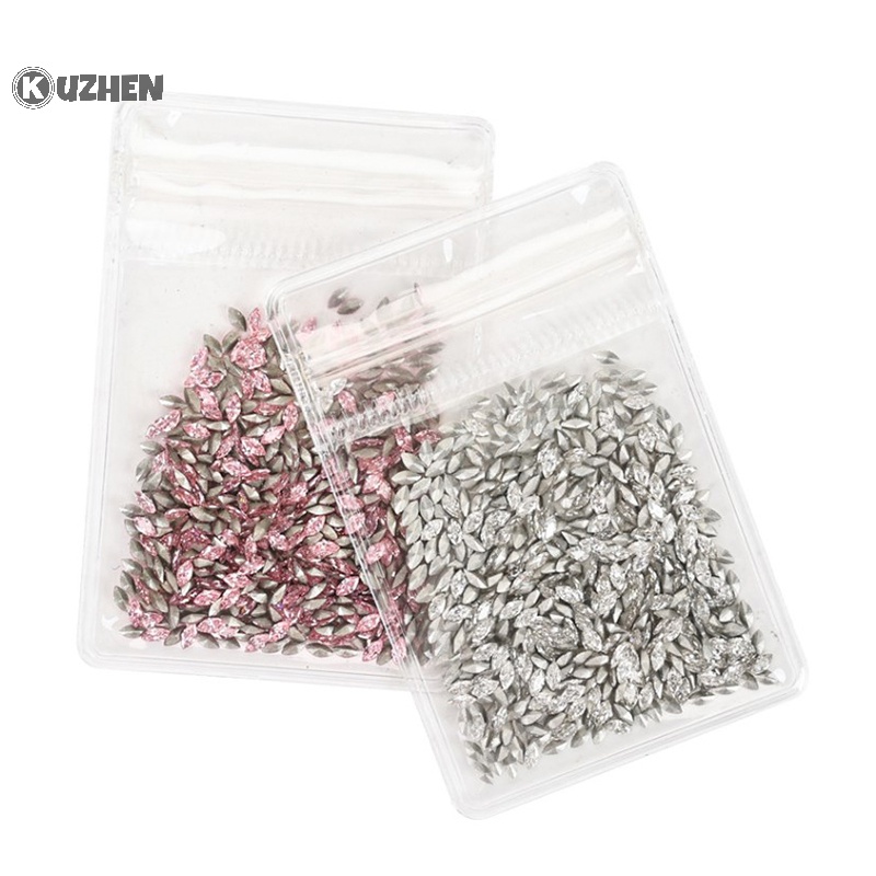 Kuzhen Bộ 50 Viên Đá Pha Lê Kim Cương Pha Lê Giả Pha Lê mini Đáy Phẳng Hỗn Hợp Trang Trí Móng Thủ Công Bán Chạy