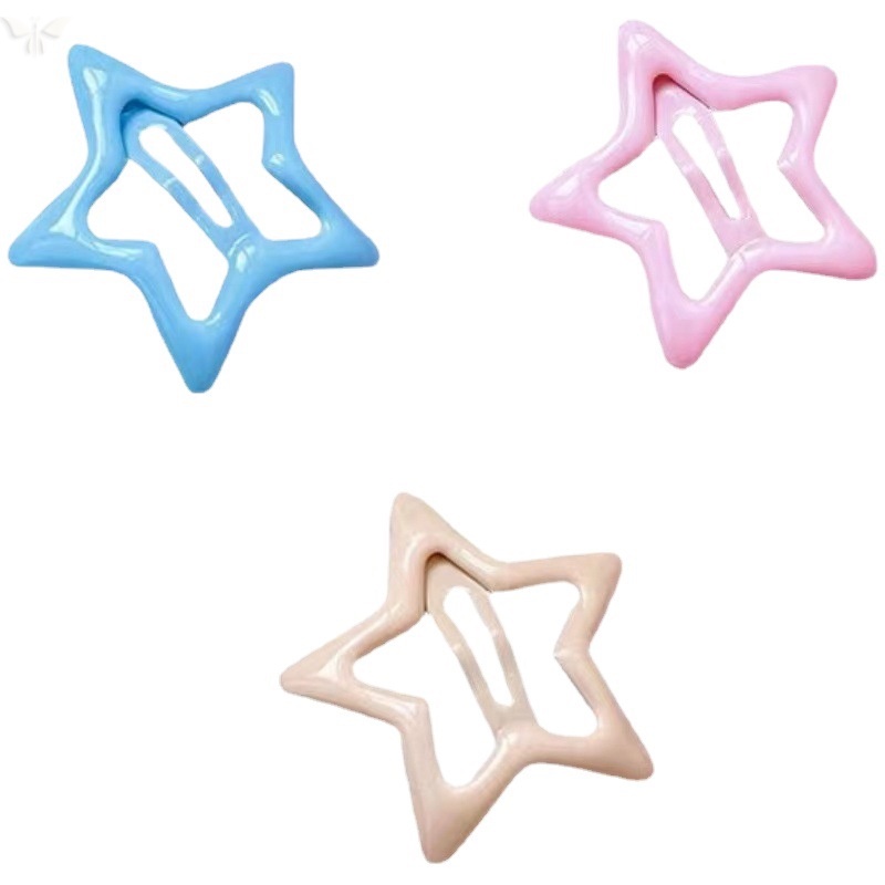 Kẹp Tóc bb y2k dopamine Hình Ngôi Sao Năm Cánh Dễ Thương Phong Cách Hàn Quốc Cho Bé Gái