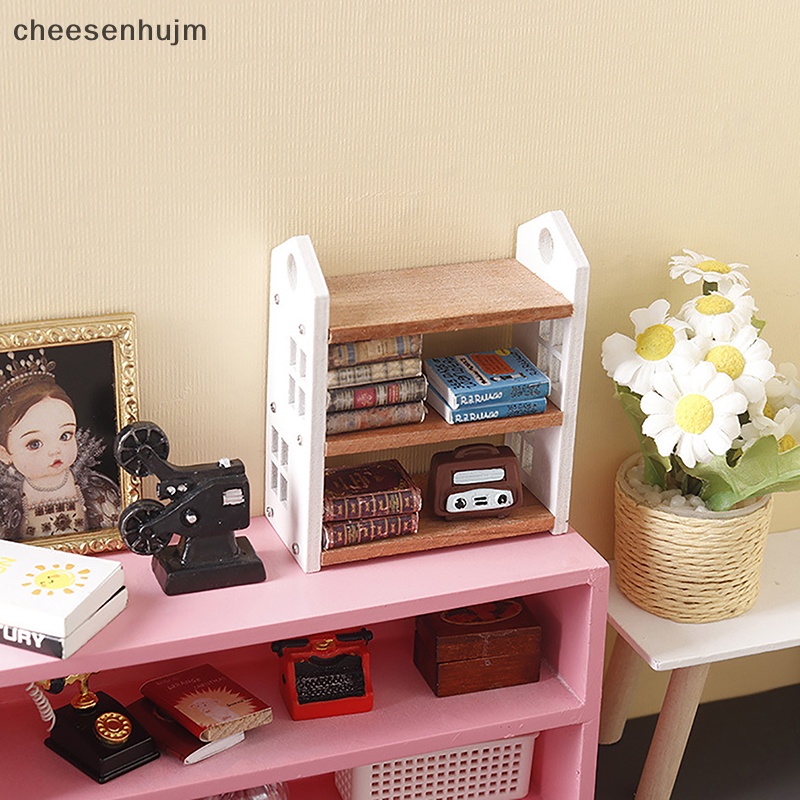 Kệ Sách Ba Tầng Trưng Bày Trang Trí Nhà Búp Bê 1: 12 vn