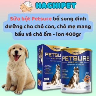 Sữa bột Petsure bổ sung dinh dưỡng cho chó con, chó mẹ mang bầu và chó ốm - lon 400gr