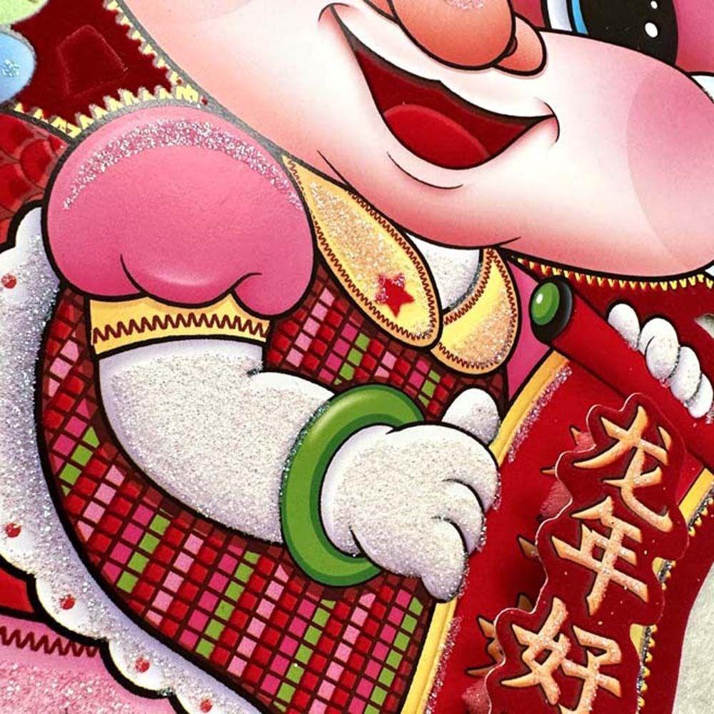 Miếng Dán Đề Can Họa Tiết Rồng Hoạt Hình Trung Hoa Trang Trí Năm Mới 2024