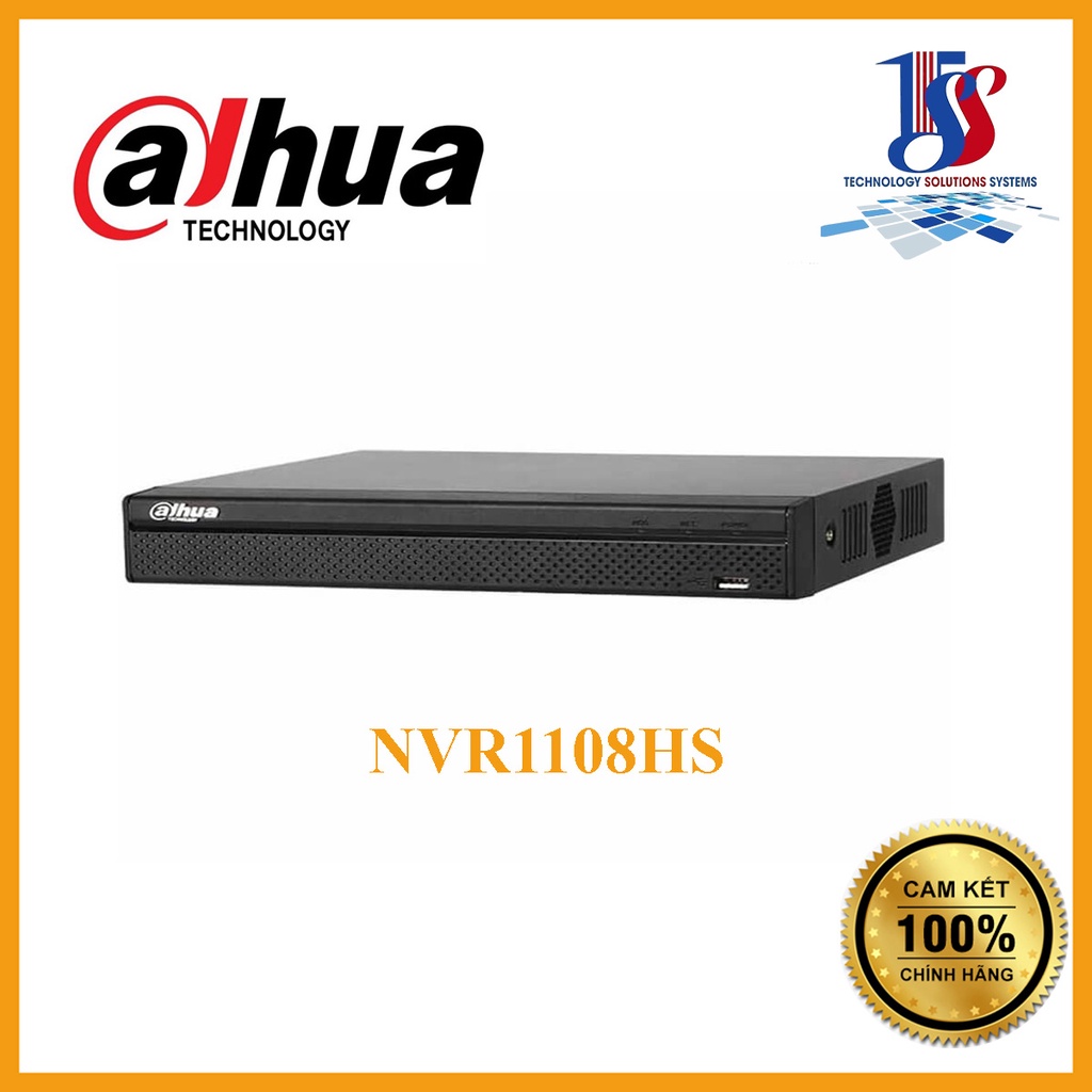 Đầu ghi hình IP 8 kênh DAHUA DHI-NVR1108HS-S3/H - Hàng chính hãng bảo hành 24 tháng