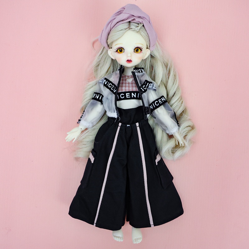 Phù Hợp set Quần Yếm denim Thời Trang Cho Búp Bê bjd 30cm Tỉ Lệ 1 / 6