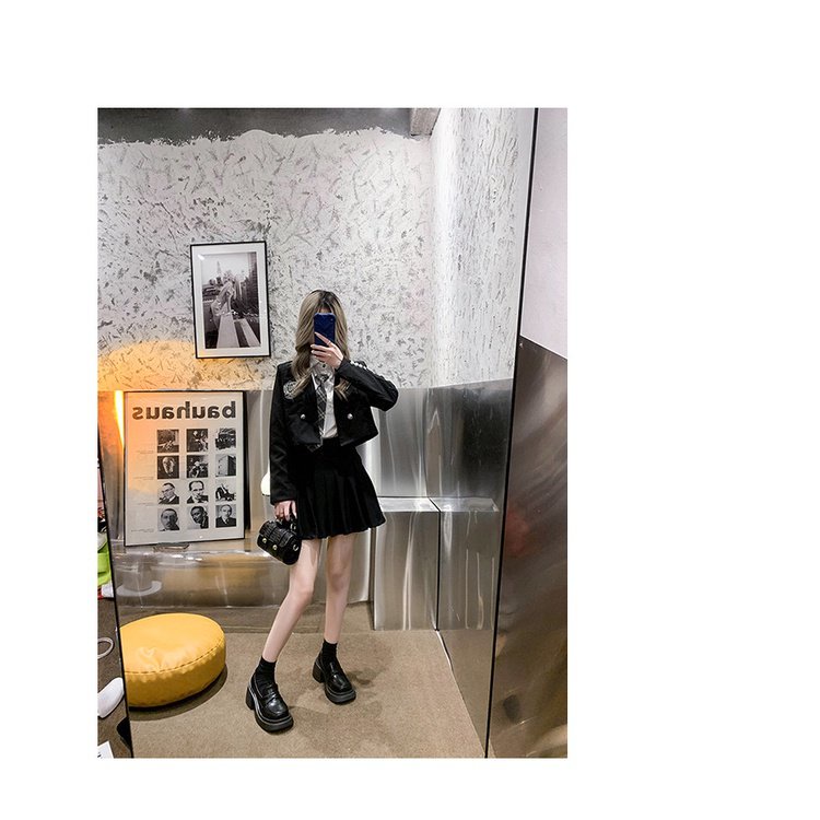 Giày Da Đế Dày Mũi Tròn Phong Cách Anh Quốc Thời Trang Xuân Thu 2023