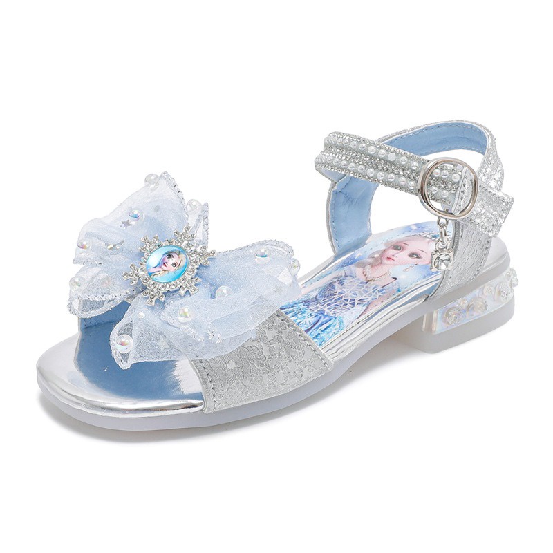 Xăng đan công chúa đính đá pha lê mẫu mới 2023 thời trang mùa hè cho bé gái